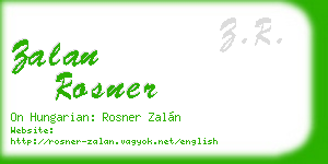 zalan rosner business card
